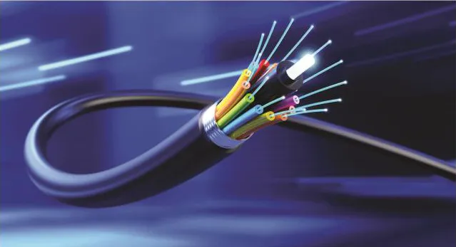 Cable de fibra óptica con hilos de colores